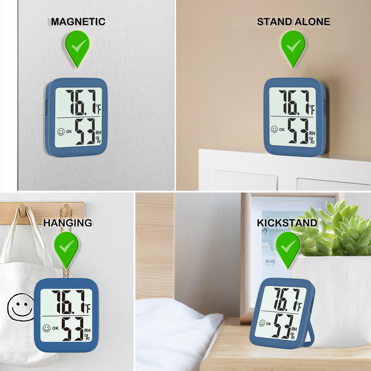 Antonki battery included hygrometer ready to use.