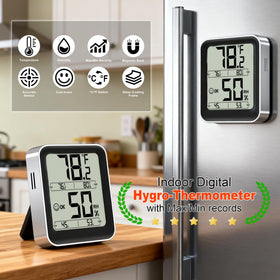 Antonki hygrometer digital display shows humidity at a glance