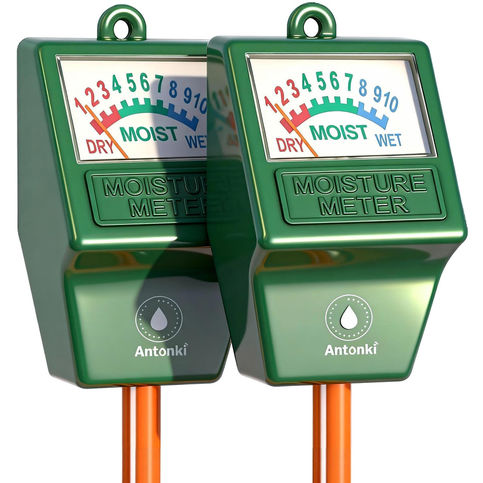 Antonki two-pack soil moisture meter for accurate plant watering control