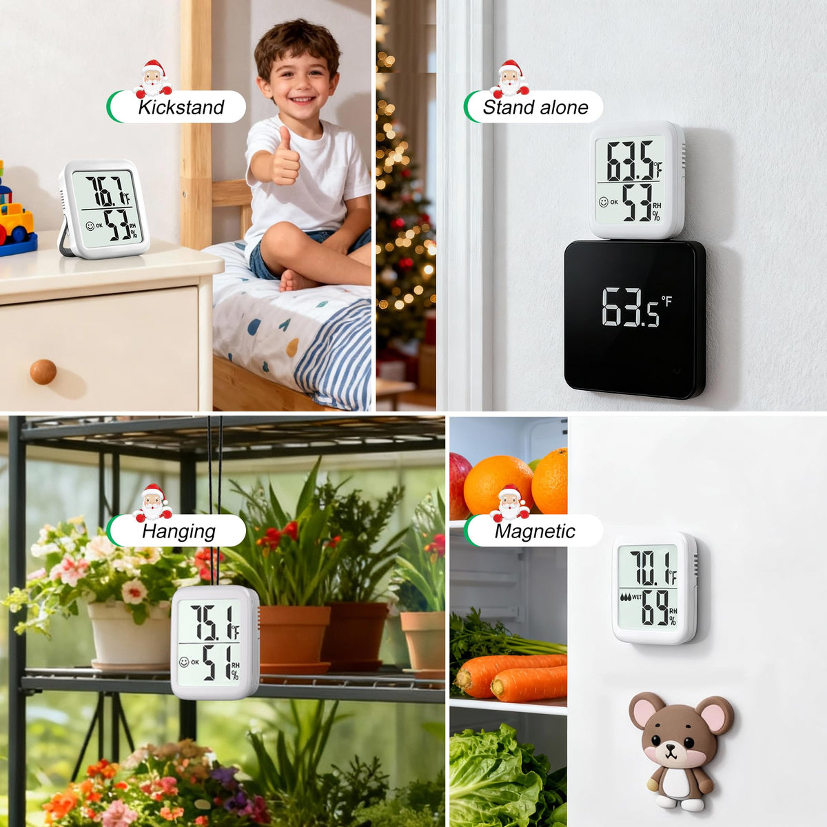 Antonki versatile placement on table, wall, or metal surface