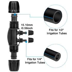 Anwenk 1/2 to 1/4 drip fitting installation demonstrates quick tool-free setup