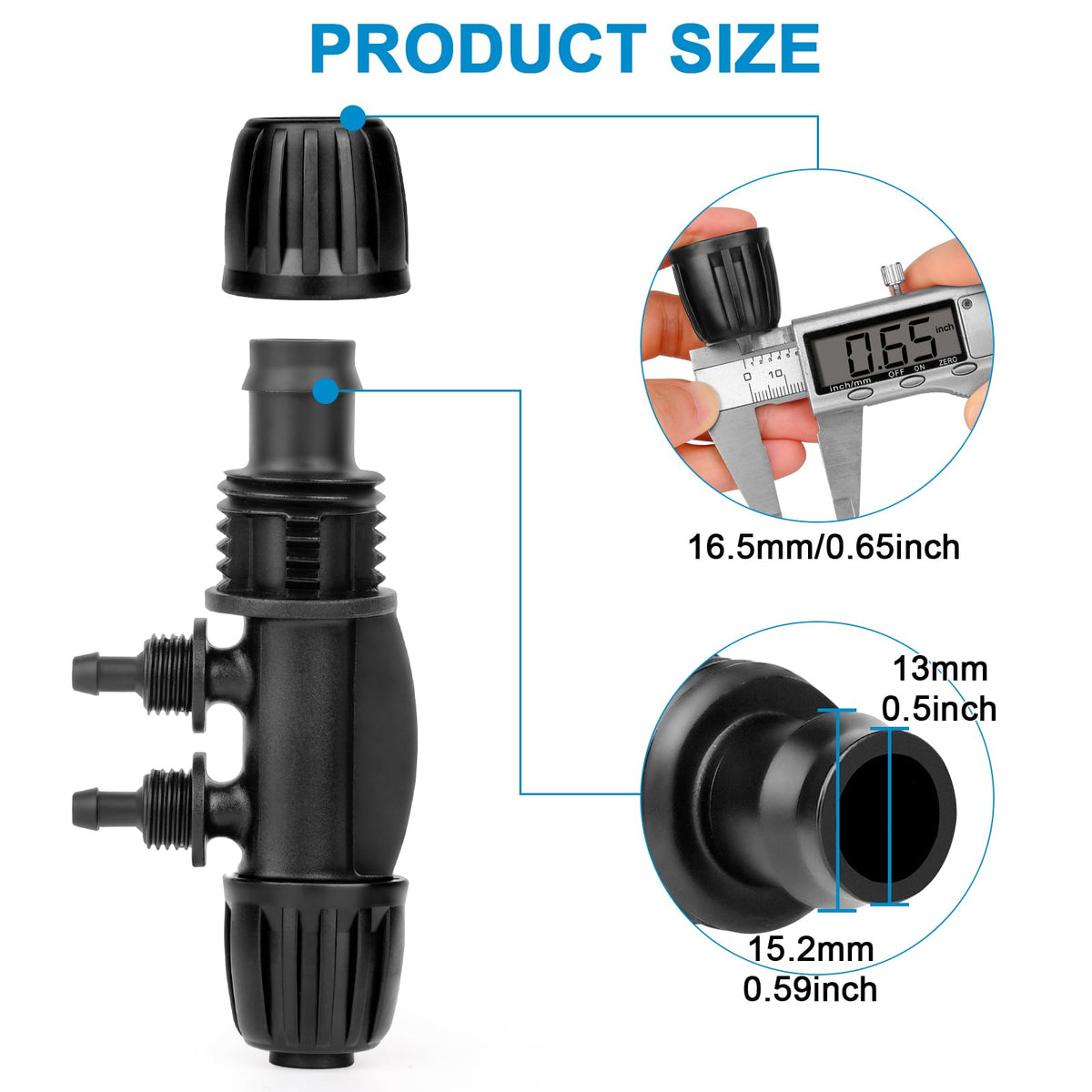 Anwenk drip tubing assembly closeup with secure connection
