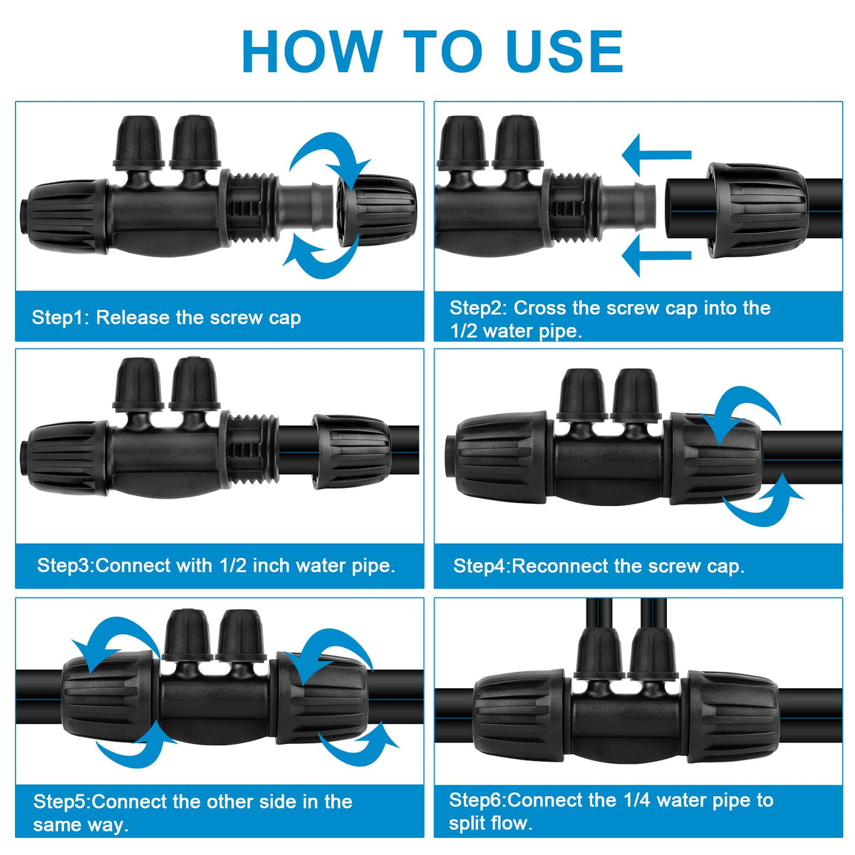 Anwenk outdoor watering setup with rugged fittings