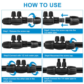 Anwenk outdoor watering setup with rugged fittings