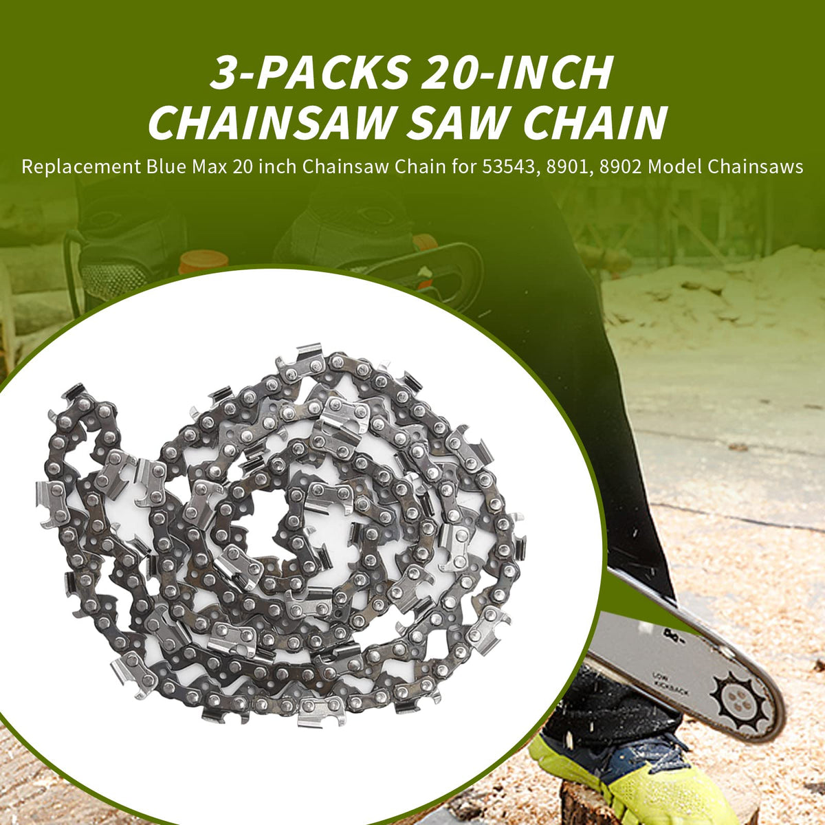 Anxingo 3-pack ready-to-install chain simplifies maintenance and replacement