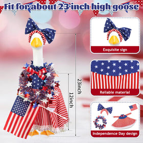 AnyDesign patriotic goose clothes add festive flair to your lawn statue.