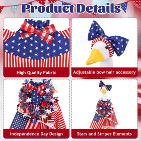 AnyDesign patriotic goose flag anchors outdoor decor with bold red and blue.