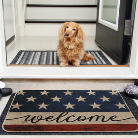 AnyDesign Patriotic Welcome Doormat celebrates the 4th of July with bold patriotism.