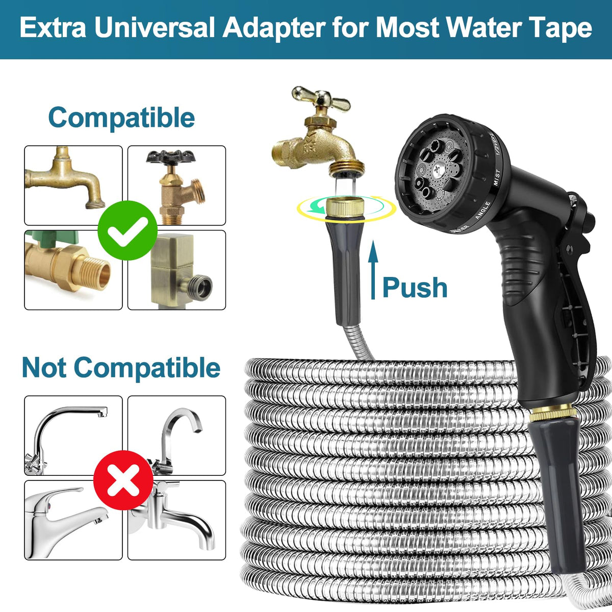AnyEasy 10-pattern nozzle displaying versatile spray options