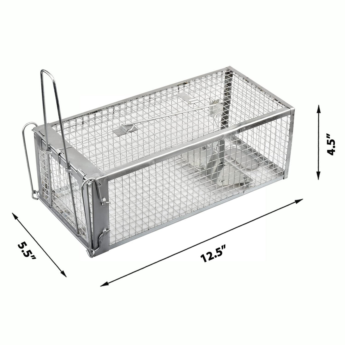 Anyhall live trap showing auto door lock for secure, escape-free release.