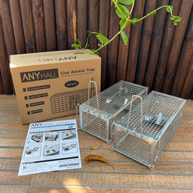 Anyhall live trap in the kit enables relocation far away from home.