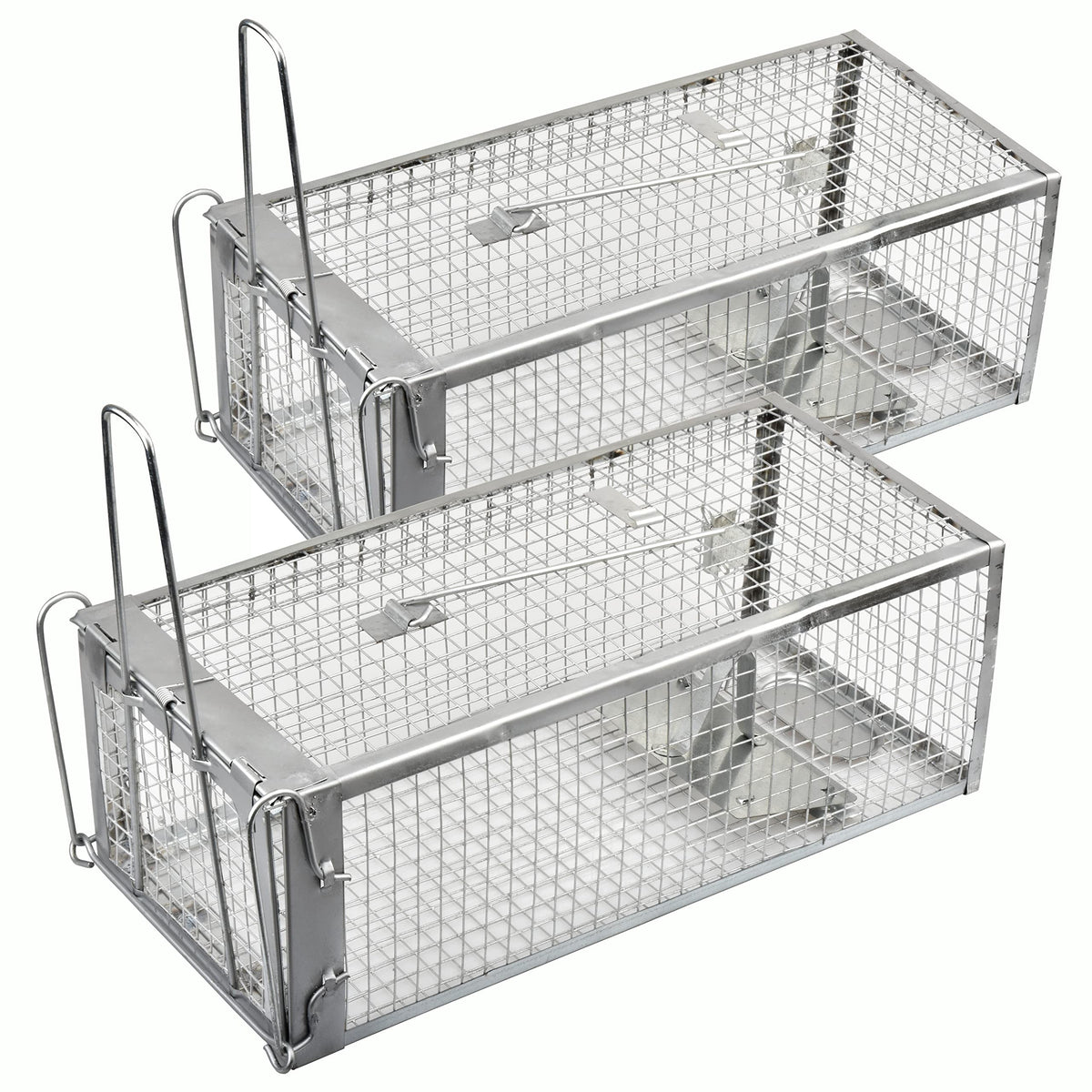 Anyhall live trap with a sensitive trigger pedal offers quick, humane capture.