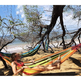 ANYOO hammock supports up to 660 lbs for versatile use.