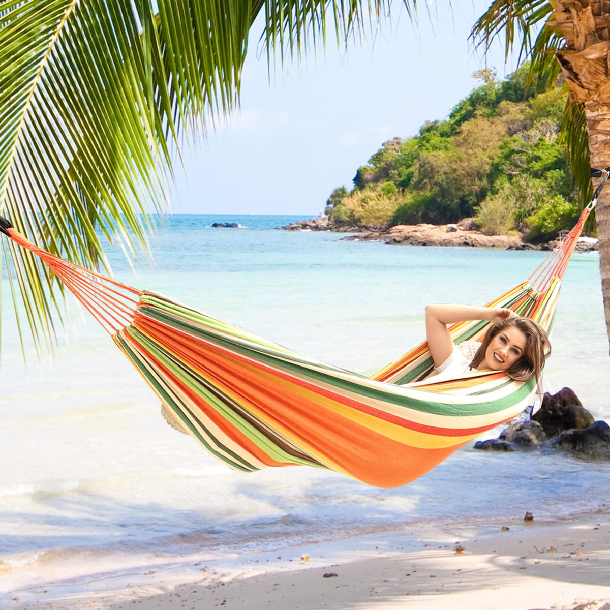 ANYOO durable cotton fabric resists wear for outdoor use.