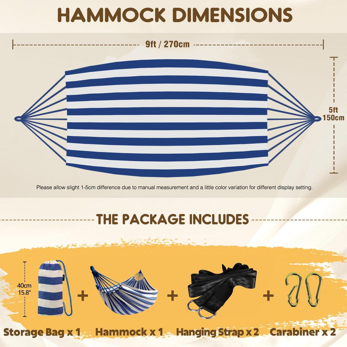 ANYOO hammock outdoors under a tree offers natural shade and comfort