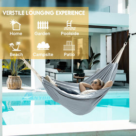 ANYOO tree-friendly suspension system keeps installation secure and tree-safe.