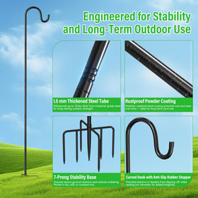 anyperfect 7-prong base with foot pedal ensuring stable, tool-free installation.