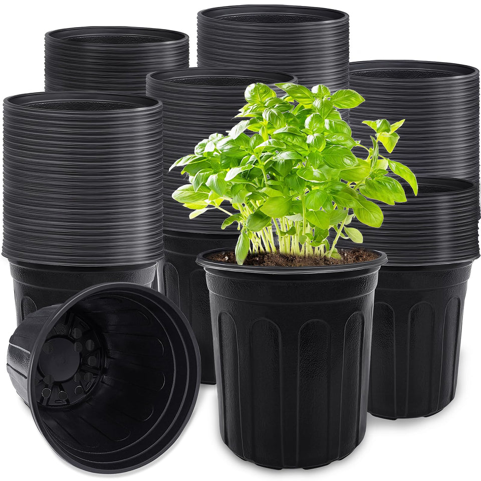 Anyumocz 1-gallon pot with drainage holes for seedling growth