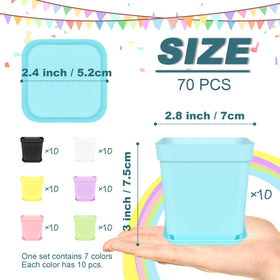 Anyumocz colorful pot saucers prevent spills and protect surfaces.