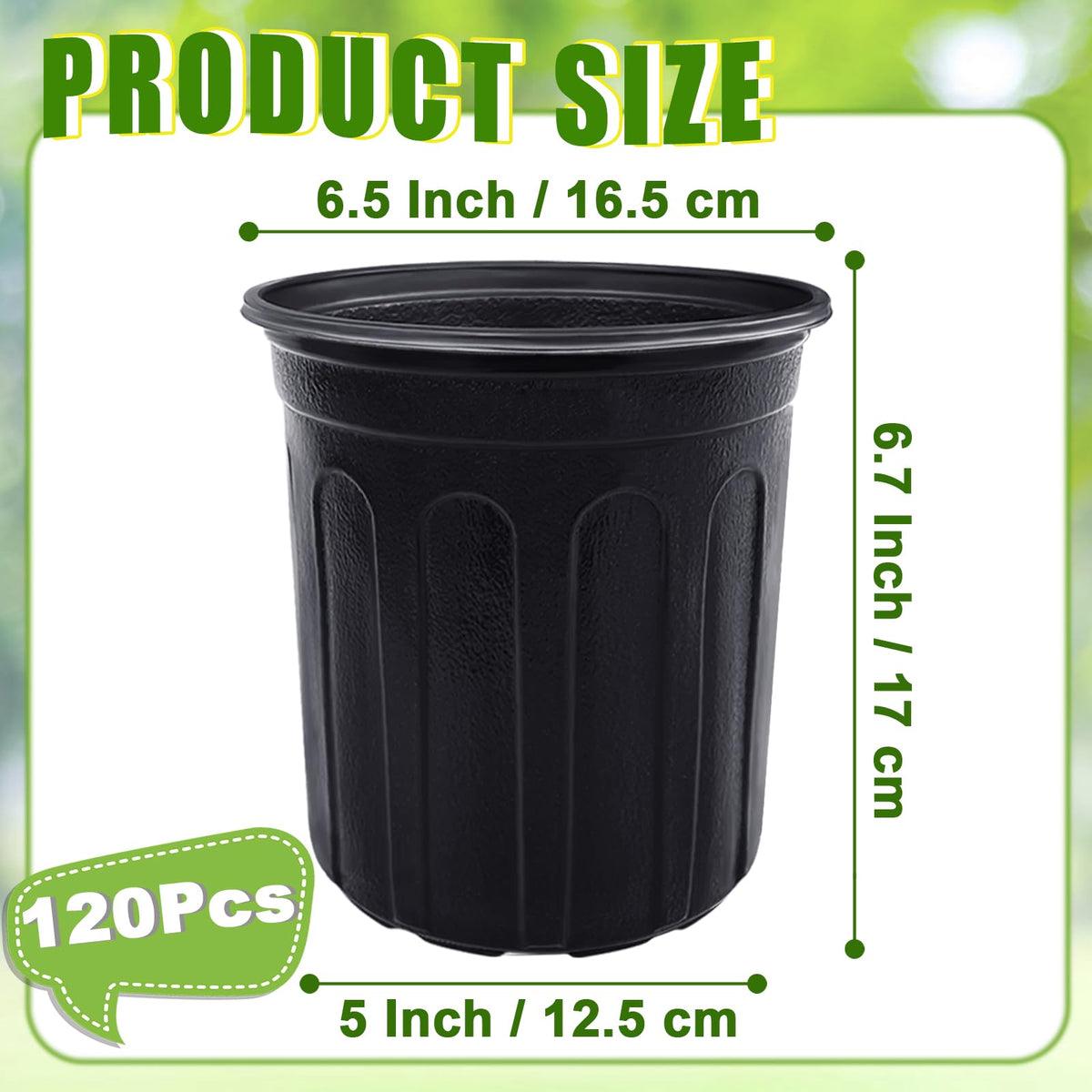 Anyumocz plant nursery pot stackable design for space saving