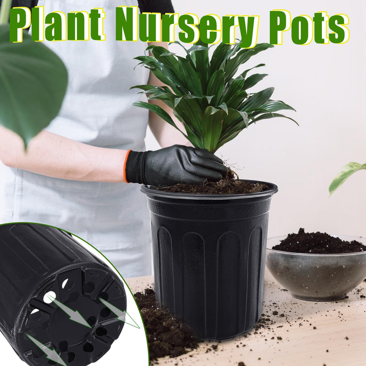 Anyumocz plastic seed starter pot for easy transplanting