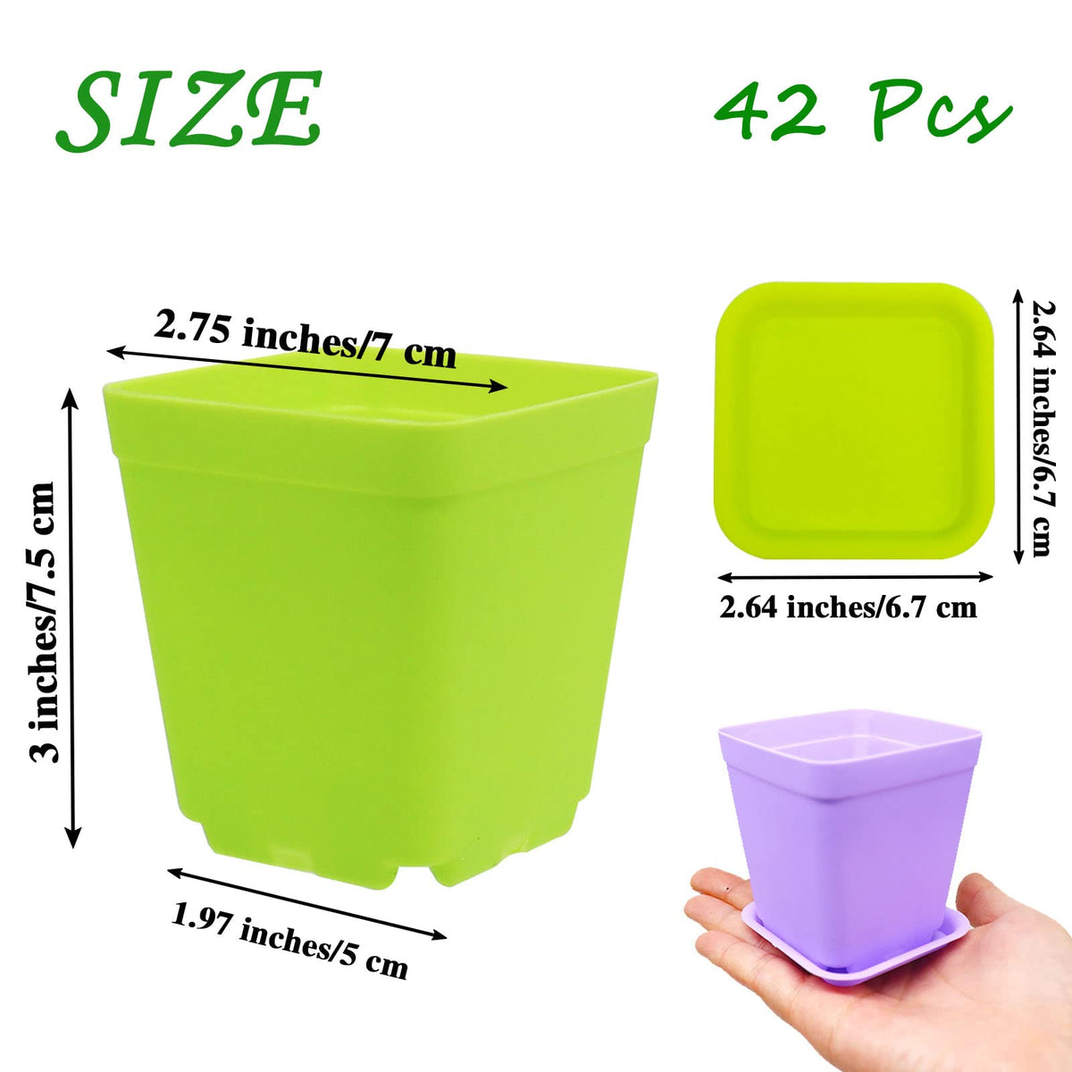 Anyumocz pots with saucers included keep surfaces clean and prevent water spills