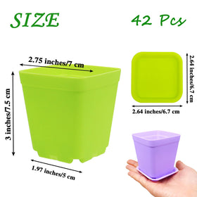 Anyumocz pots with saucers included keep surfaces clean and prevent water spills