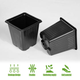 Anyumocz transplant pot in a square design simplifies plant relocation.
