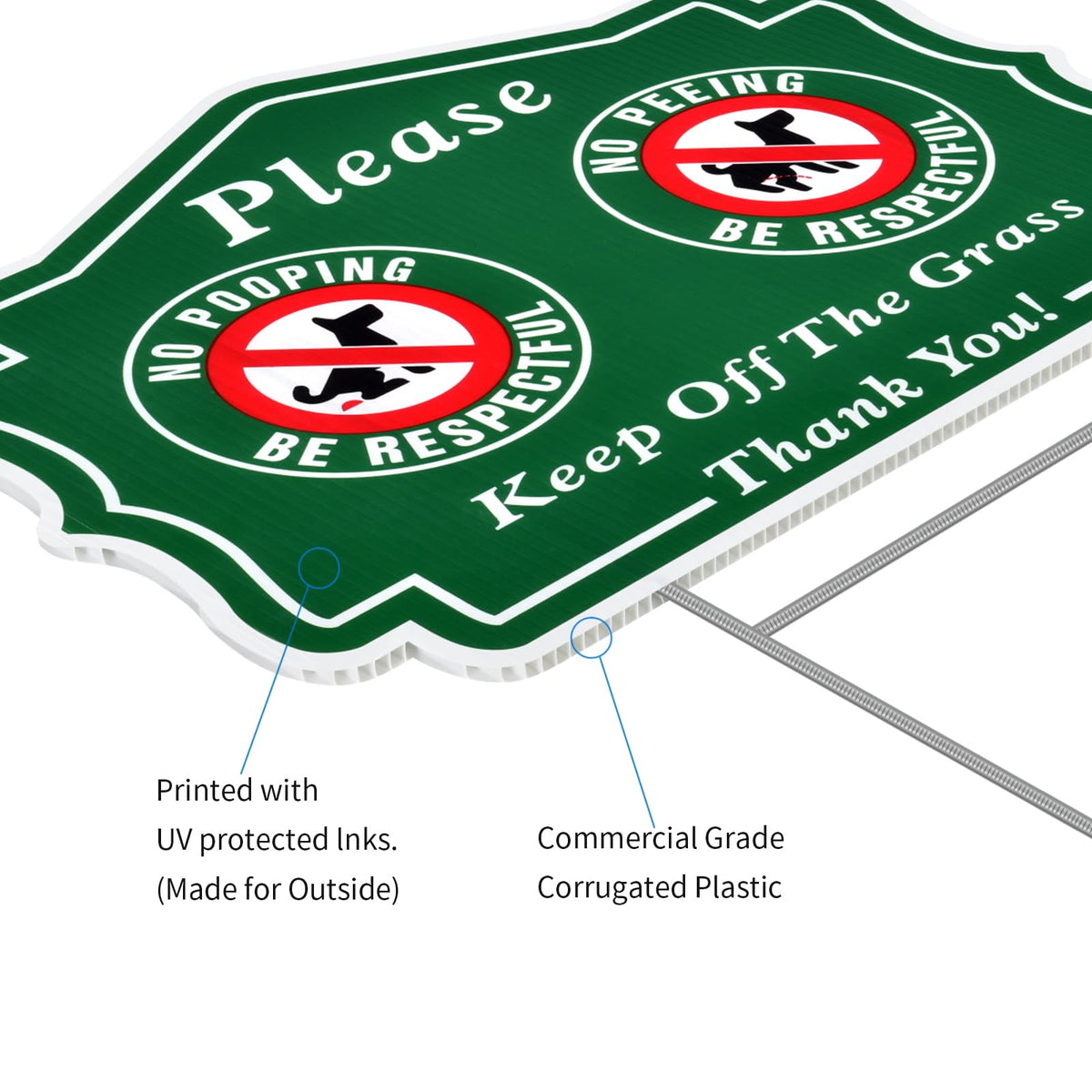 ANZEKE Yard Sign with Stakes offers easy installation.
