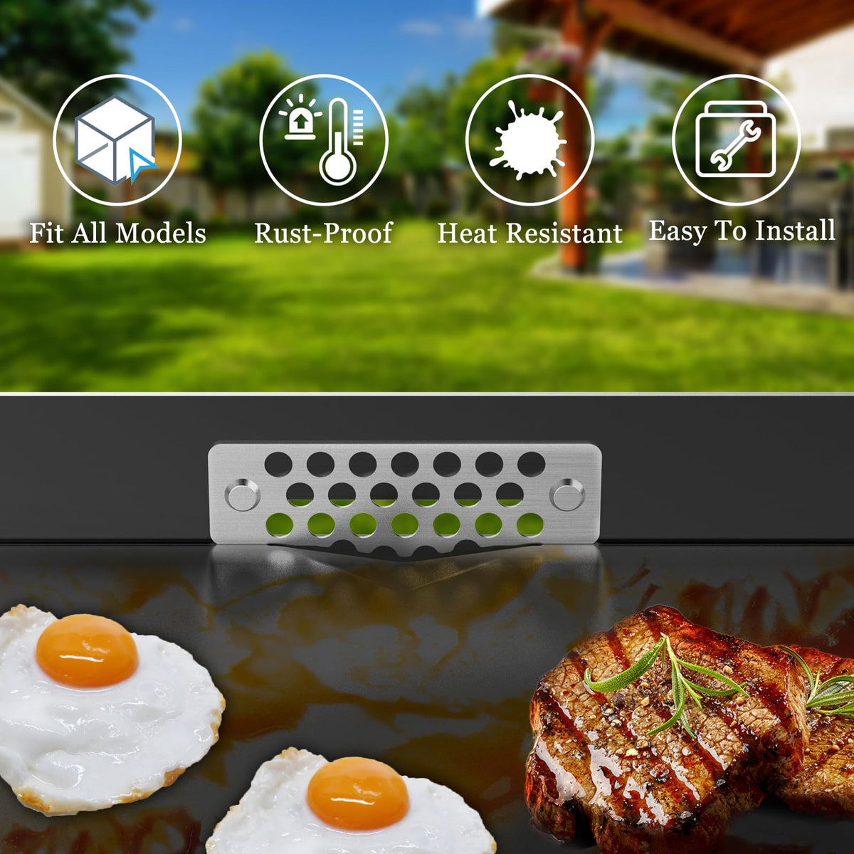 Aoanoko Grease Gate Blocker in use during grilling session