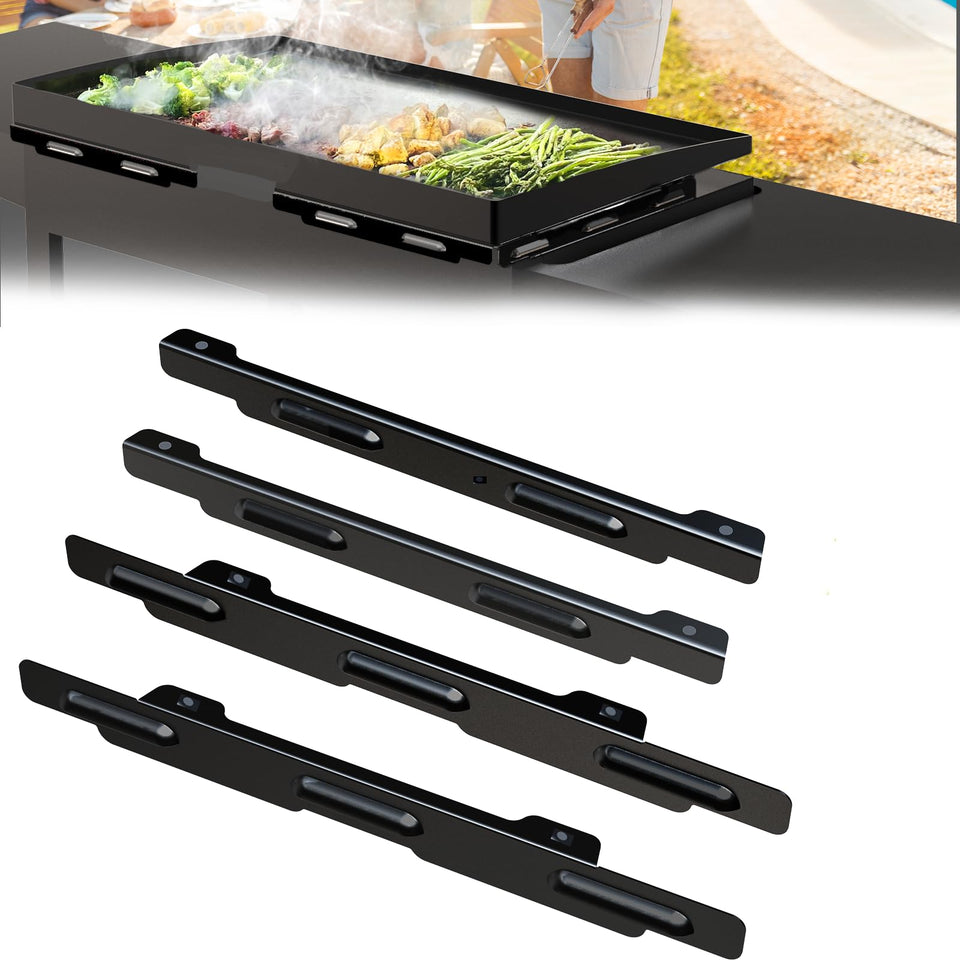 Aoanoko magnetic wind screen on Blackstone 36 front view improves flame stability outdoors.