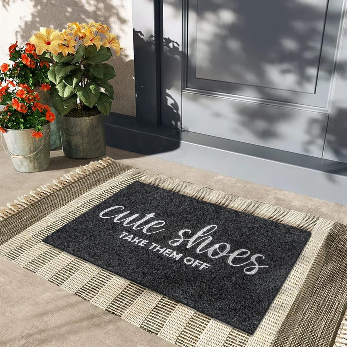 AOAOPQ indoor-outdoor-mat is versatile for patios, porches, garages, and more.