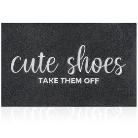 AOAOPQ welcome mat embroidery front door traps dirt and welcomes guests.