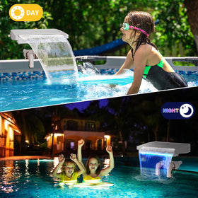 Aobiono pool-edge clip compatibility for secure fit on standard edges.