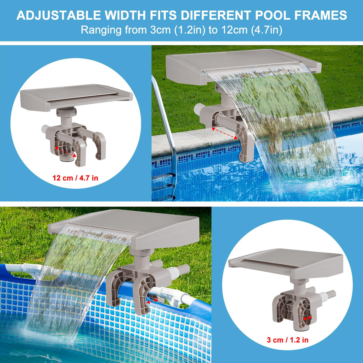 Aobiono hose connection enables smooth water flow with adapters