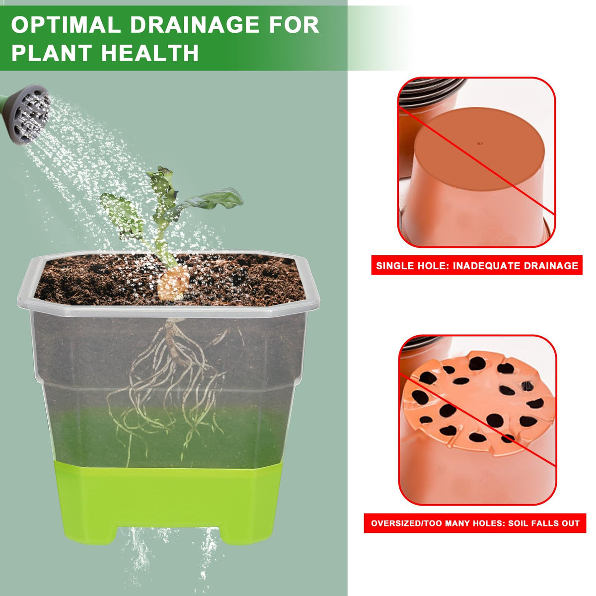 Aobiono reusable green nursery pot pack for long-term use