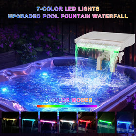Aobiono waterfall flow showcases tranquil cascade for relaxing pool time.