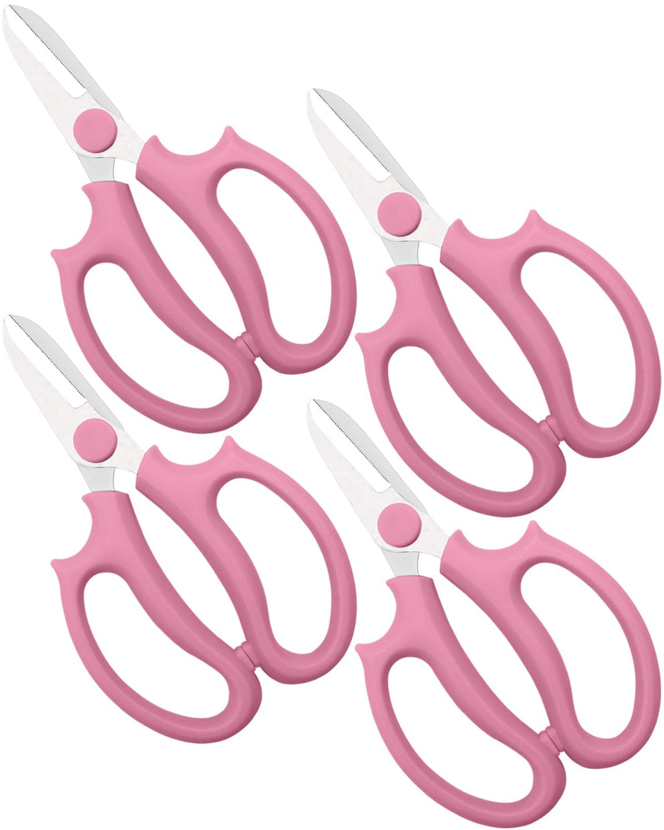 AOBYMIN floral scissors pink handles for precise bouquet trimming