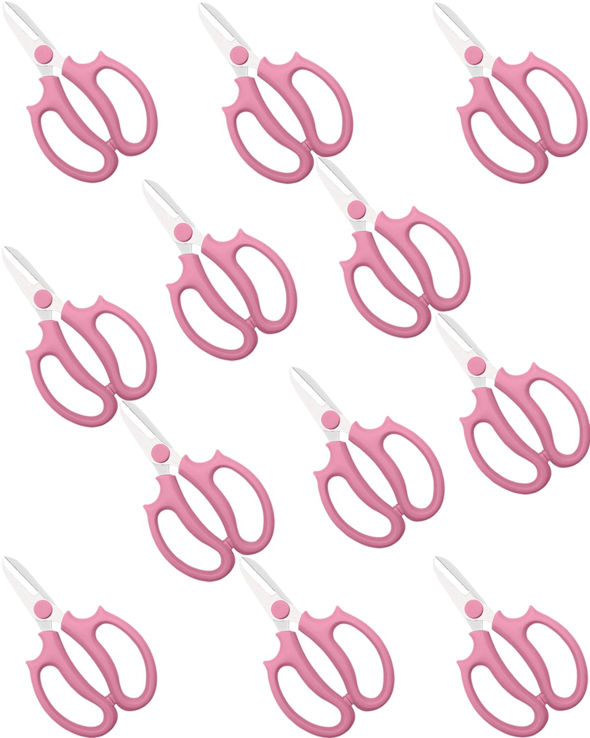 AOBYMIN pink flower scissors with thickened steel blade for precise cuts