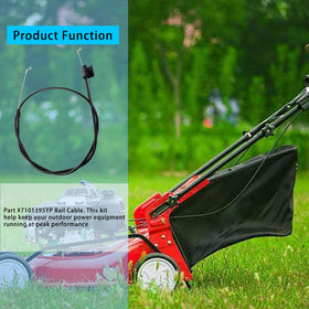 Aocies bail cable kit in use on a push lawn mower