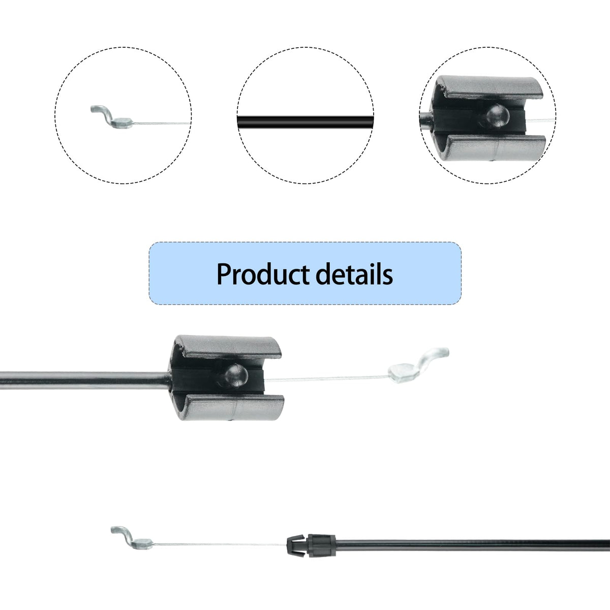 56 inch length bail cable on a mower for precise compatibility