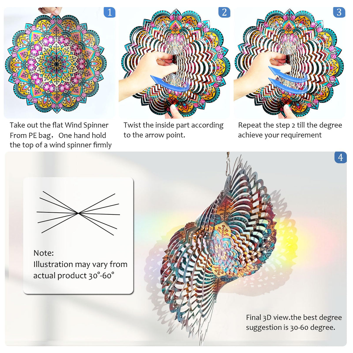 Aoedelyart gift-packaged wind spinner ideal for gifting.
