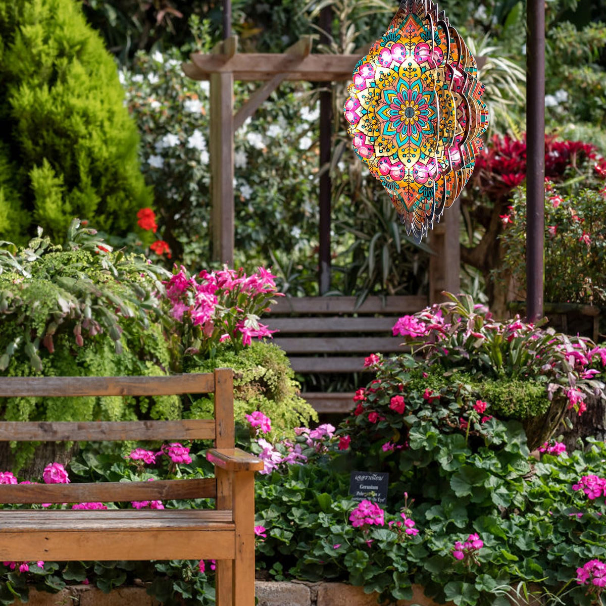 Aoedelyart 3D wind sculpture spins smoothly for a tranquil porch focal point.