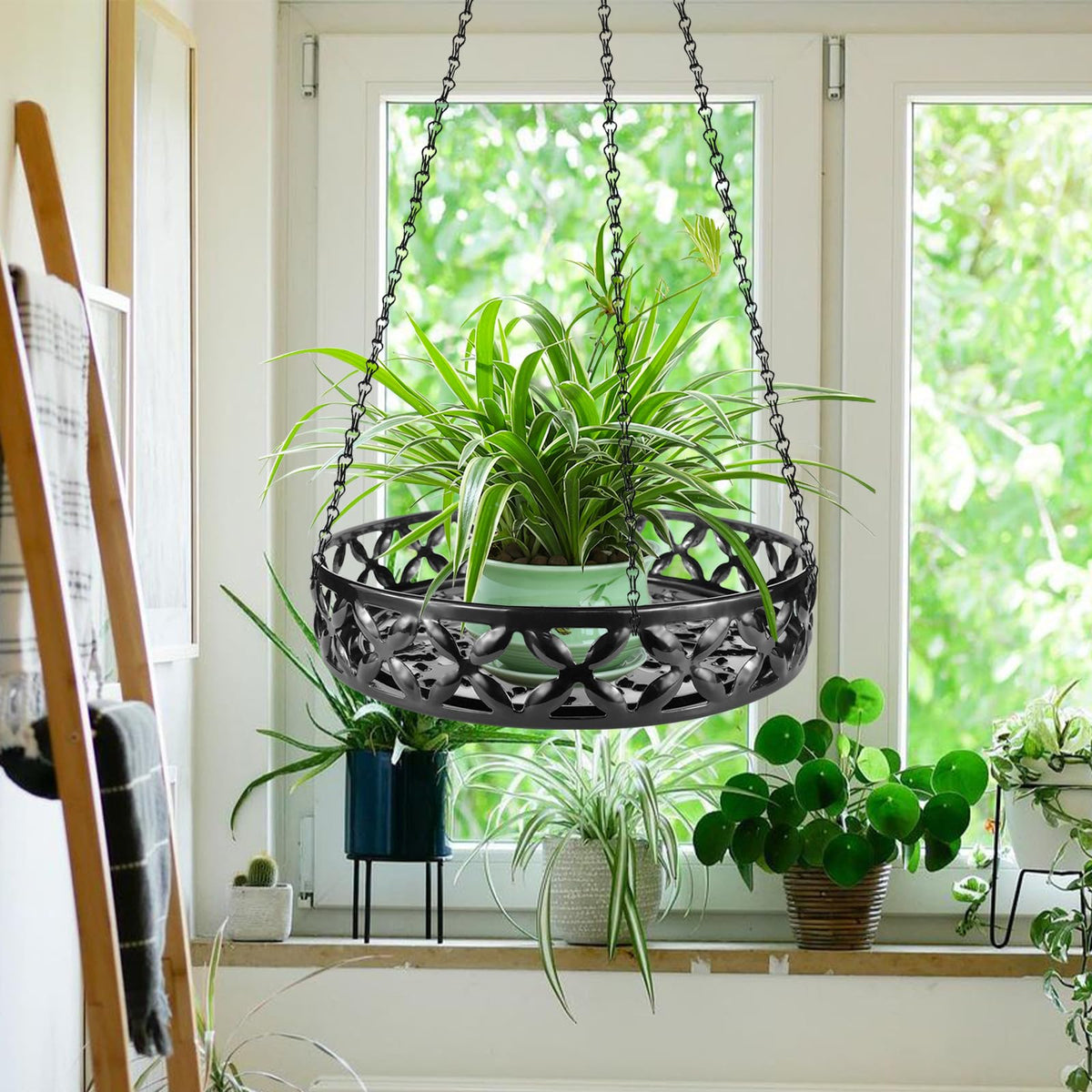 AOEIWUUP ceiling hanging planter, showcasing space-saving design for ceilings.