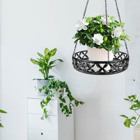 AOEIWUUP wall-mount hanger, flexible display for pots or trays.