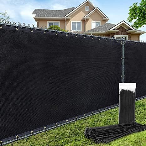 AofeiGa 180gsm privacy screen on a fence boosts privacy and airflow
