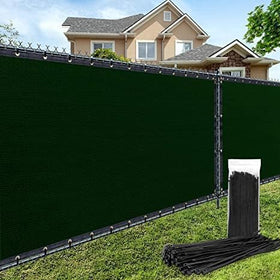 AofeiGa privacy screen 6ft x 50ft blocks view while allowing light and airflow.