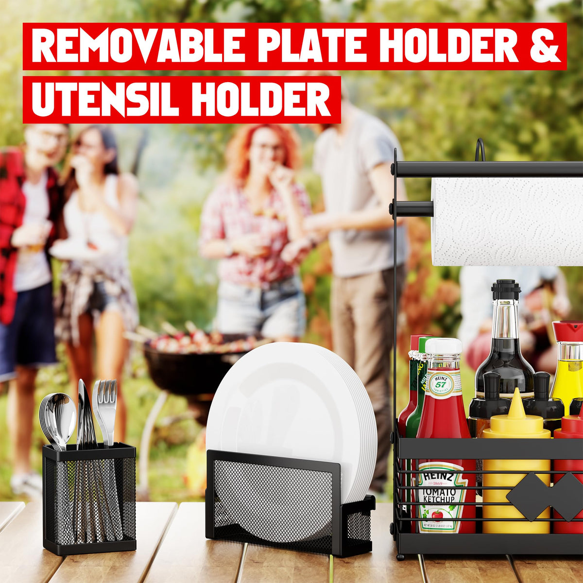 Aofmee Grill Caddy durable outdoor organizer built to last across seasons.