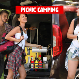 Aofmee Grill Caddy easy-carry handle for one-handed transport.