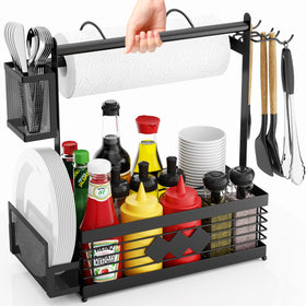 Aofmee Grill Caddy wind-towel holder keeps towels secure during windy cooks.